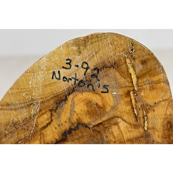 Hand Carved Vtg 1992 Olive Wood Holy Family Baby Jesus Mary Joseph Donkey SIGNED - Picture 11 of 11